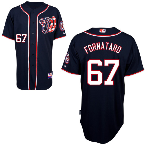 Eric Fornataro #67 MLB Jersey-Washington Nationals Men's Authentic Alternate 2 Navy Blue Cool Base Baseball Jersey